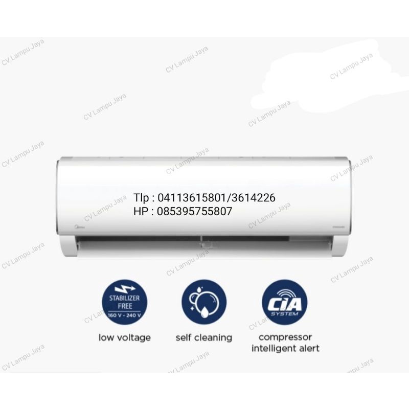 AC MIDEA STANDARD 1,5 PK TYPE MSAF-12CRN2(KHUSUS AREA MAKASSAR)