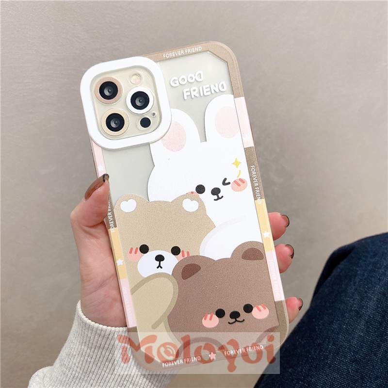 Soft Case Pelindung Kamera Bahan Tpu Motif Hewan Untuk Iphone 13 11 12 Pro Max 6 6S Plus Xr X 7 8 Plus Xs Max Se 2020