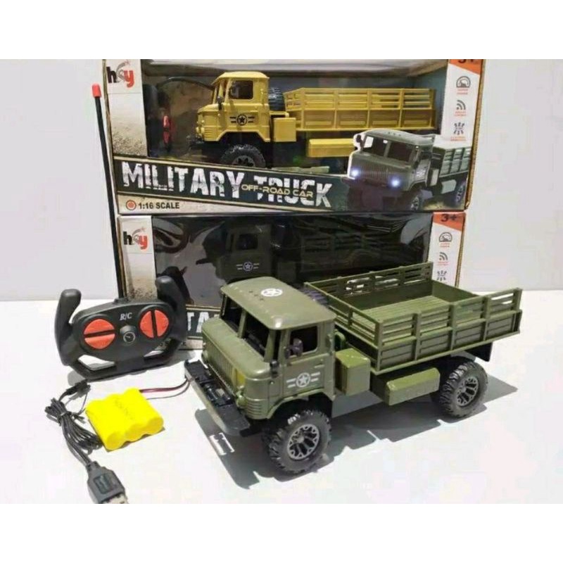 Jual Mobilan Rc remote control military truck army skala 116 truk