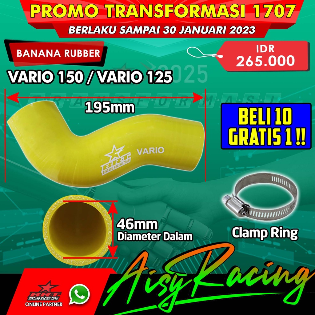 Karet Filter Velocity Banana Rubber Velo BRT All Vario 125 / Vario 150