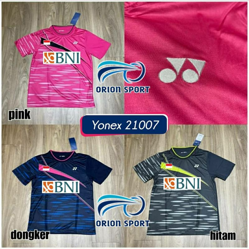 kaos badminton import yonex 21007 full sablon bank BNI