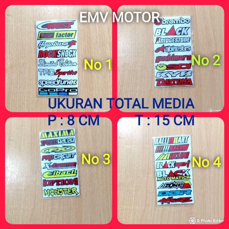 

peket sticker cutting harga perlembar isi 8 sticker