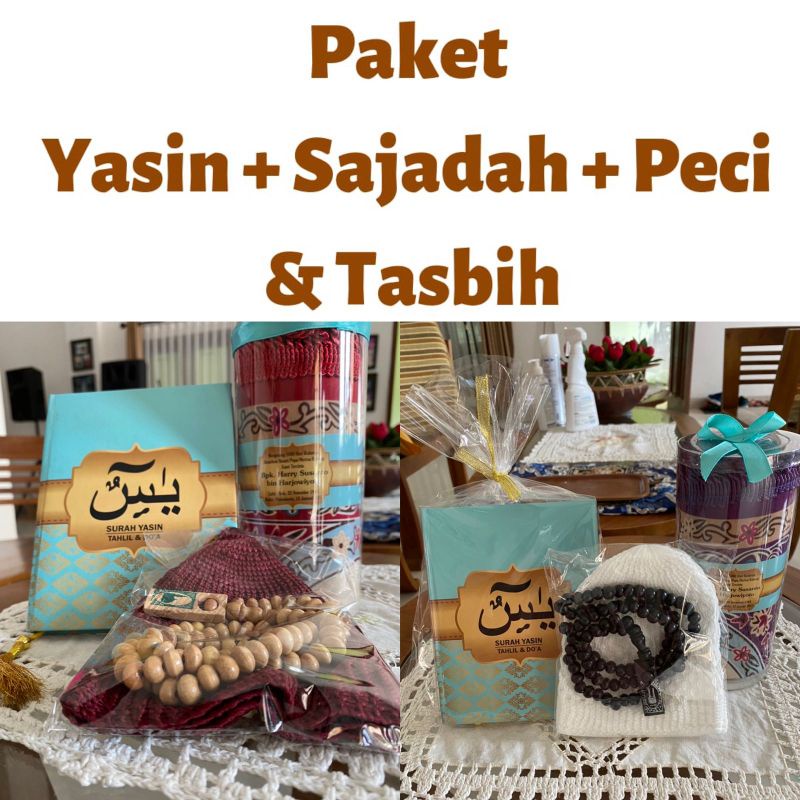 Paket Yasin / Buku Yasin / Sajadah / Tasbih / Peci / Paket Tahlilan / Souvenir / Yasin / Hard Cover 