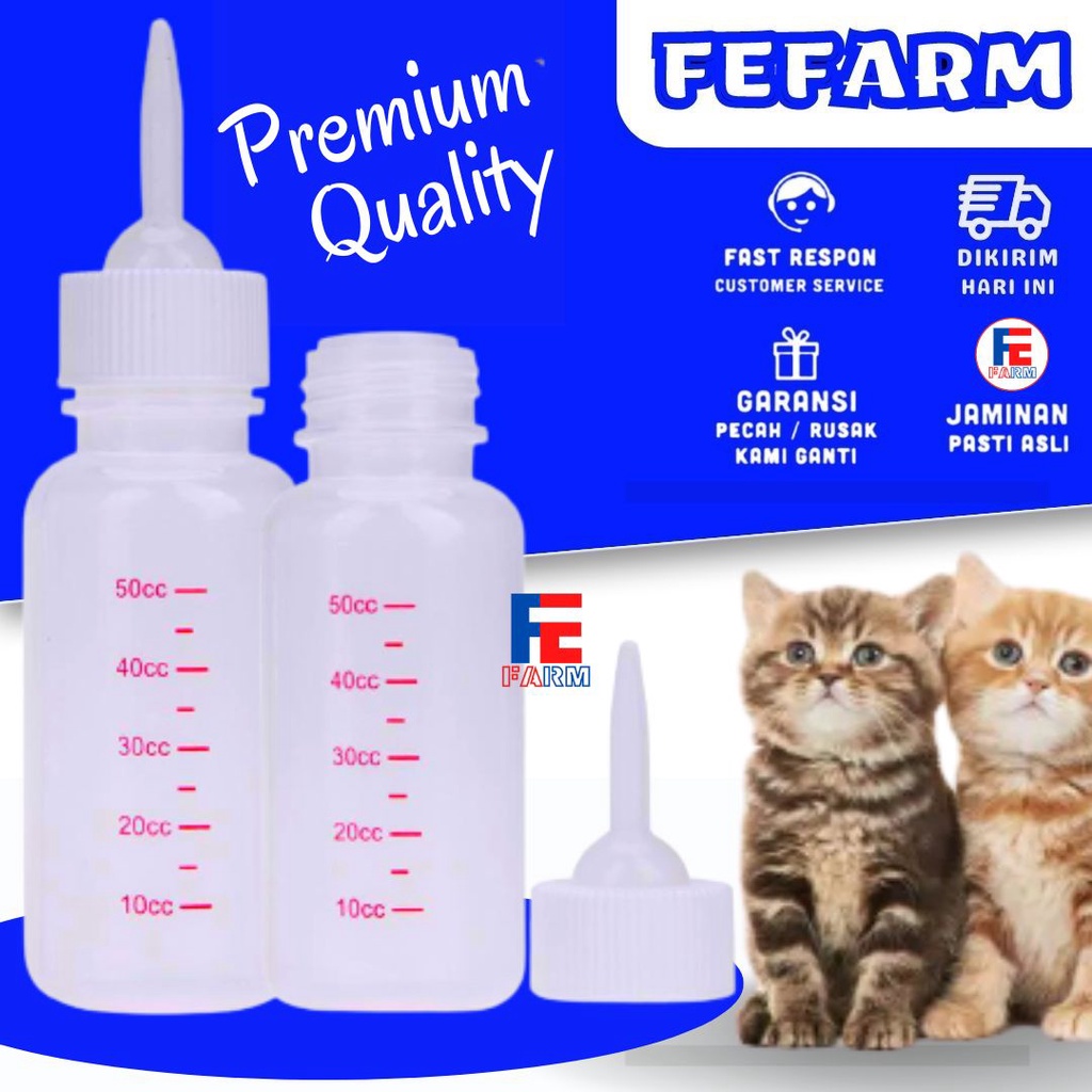 DOT BOTOL SUSU ANAK KUCING HAMSTER 60ML BOTOL HEWAN FEFARM