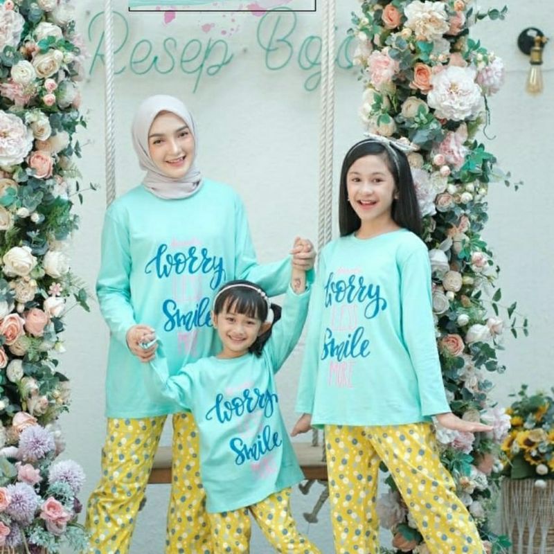 Setelan baju tidur anak perempuan Aeraaqu pajamas couple