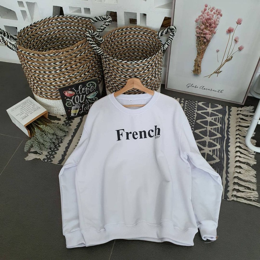 Sweater French XXL Sweatshirt Remaja Oblong Unisex Terbaru