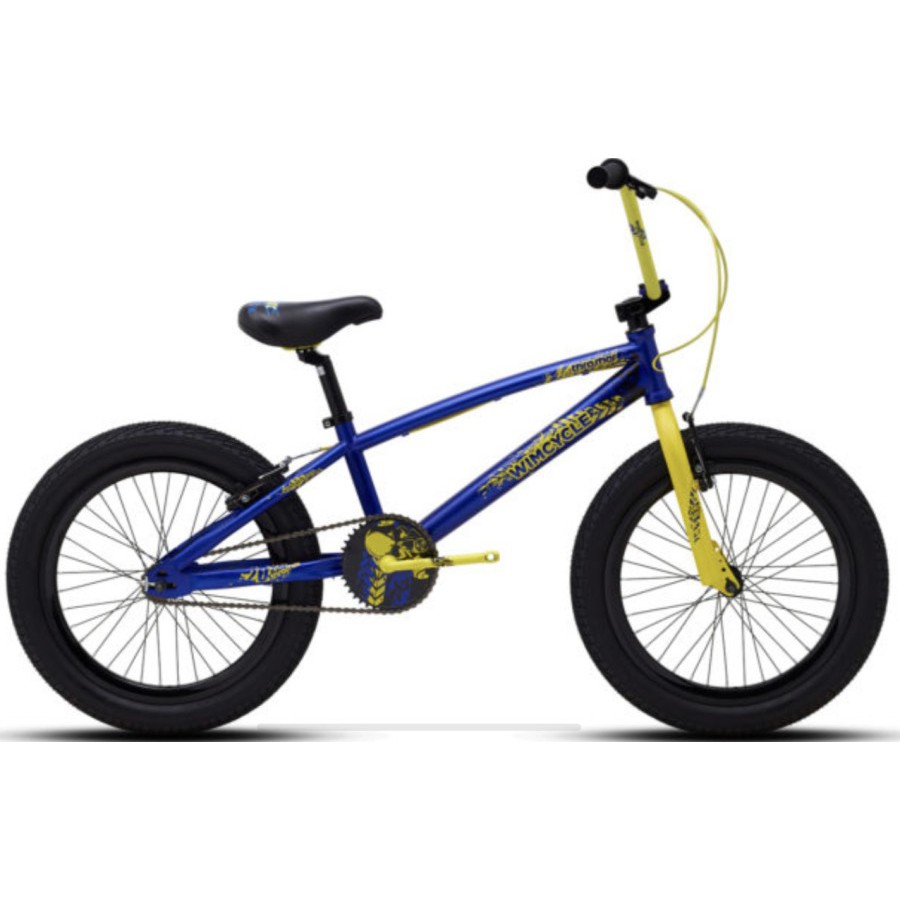 SEPEDA BMX WIMCYCLE THRASHER 20 INCH BLUE YELLOW