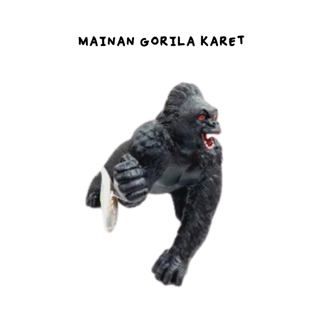 OMTEPEN - MAINAN FIGURE GORILA KARET BERSUARA 33067-13