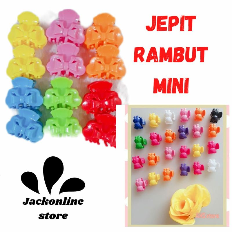 Jepit Rambut Poni Jepit Rambut Mini  Motif beruang