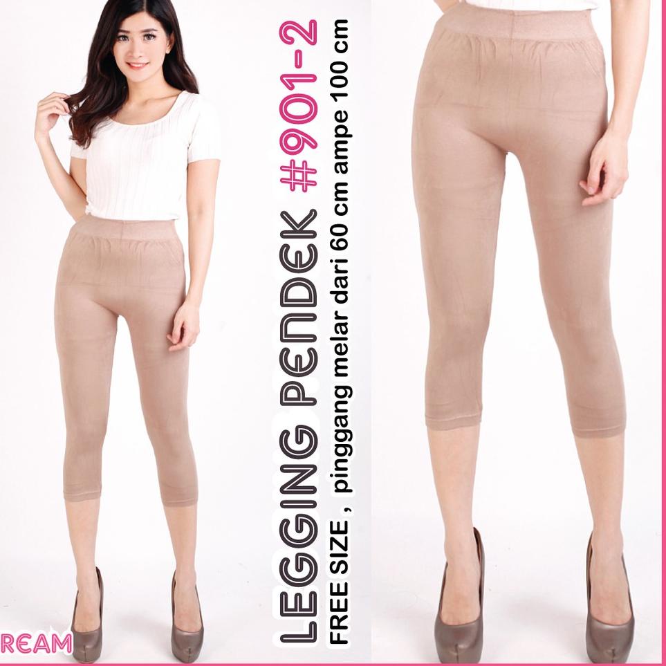 BERKAH SHOPEE⚡ Legging Polos Wanita 7/8 KHAKI / Legging Polos HW / Legging Polos Jumbo / Legging Big