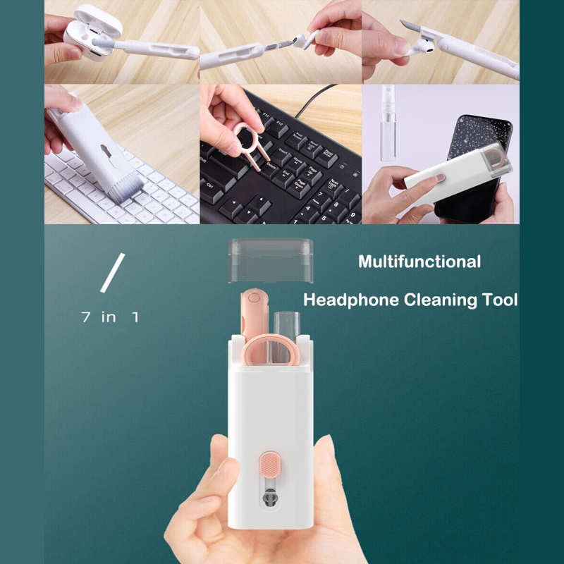 Bt Sikat Pembersih Debu Pen Pembersih Headphone In-Ear Portable Dengan Keycap Buckle