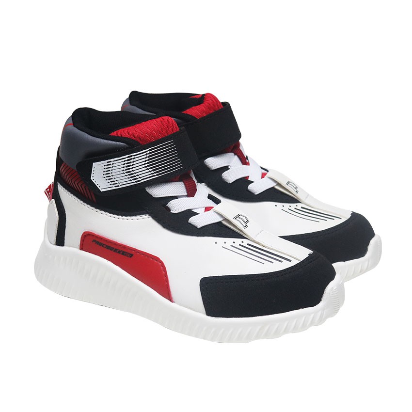 Precise Ciro TD Sepatu Sneakers Sekolah Anak - Black/Whte/Red