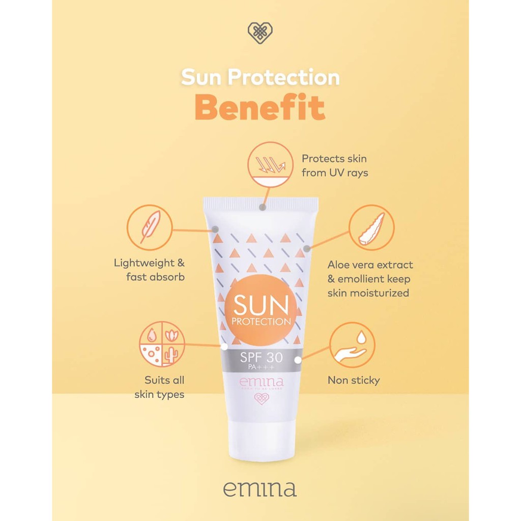 ❤ BELIA ❤ EMINA Sun Protection SPF 30 PA+++ 60mL | Emina Sun Battle SPF 45 | SPF 50  | 30 PA+++ 30mL Sunscreen Skin Buddy