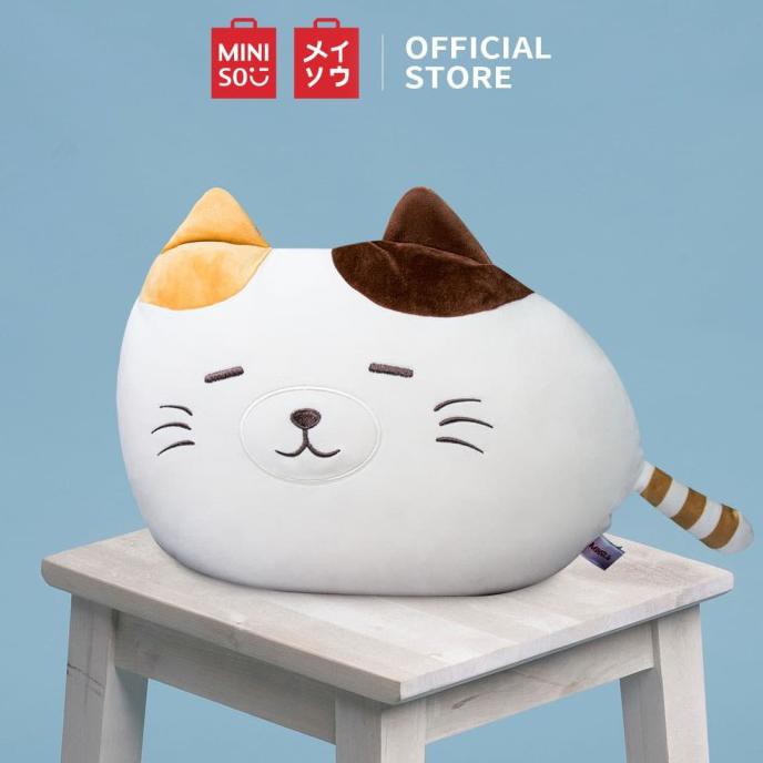 ORIGINAL !! MINISO bantal kucing lucu lembut untuk hadiah anak