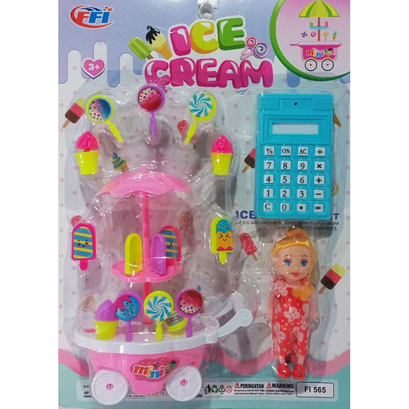 MAINAN BONEKA GEROBAK ES KRIM SET FI565