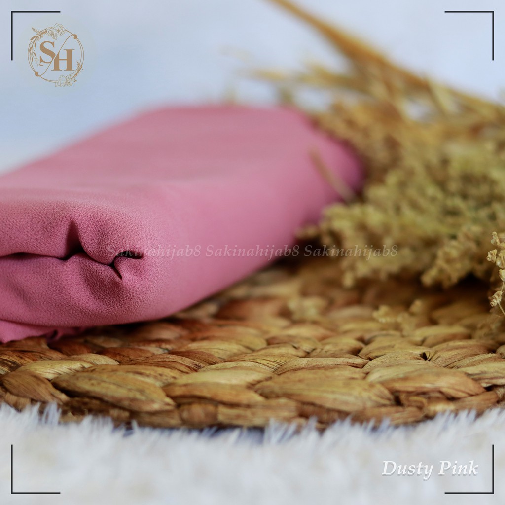 PROMO Pashmina Ceruty Babydoll 200x75 cm jahit tepi CHAPTER1-Dusty DW