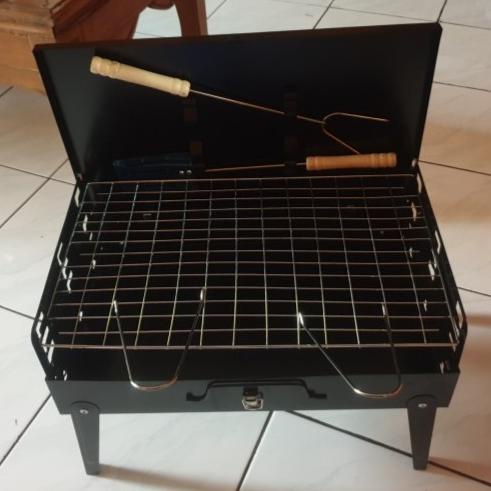 Alat pembakaran ayam panggang Arang sate BBQ outdoor lipat portable