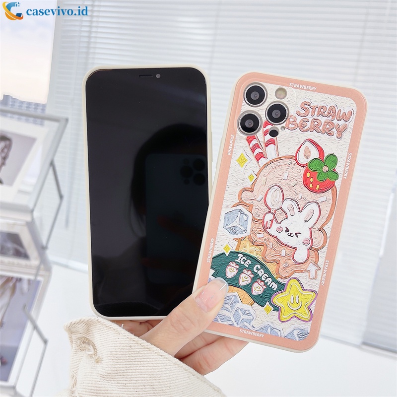 Casing Soft Tpu Case Realme C21Y C11 2021 C15 C21 C25 C20 C12 C3 C25S 5 5S 5i 6i C17 7i C1 C25Y C2 C3i C20A realme Narzo 20 10 10A 20A 30A A54 A15 A16 A9 A5 A7 A5S A95 A53 A33 Y12 Y20 A12 Motif Matcha Ice Cream Pattern Matte Soft Case-8