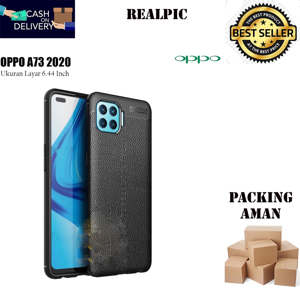 Case Auto Focus Oppo A73 2020 Leather Experience SoftCase Slim Ultimate / Casing Kulit