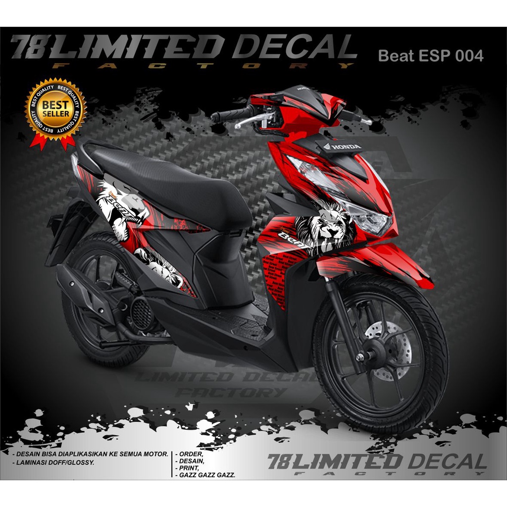 Stiker Decal Honda New Beat 2020-2022 Beat Street /Street -stiker honda beat new Beat DELUXE