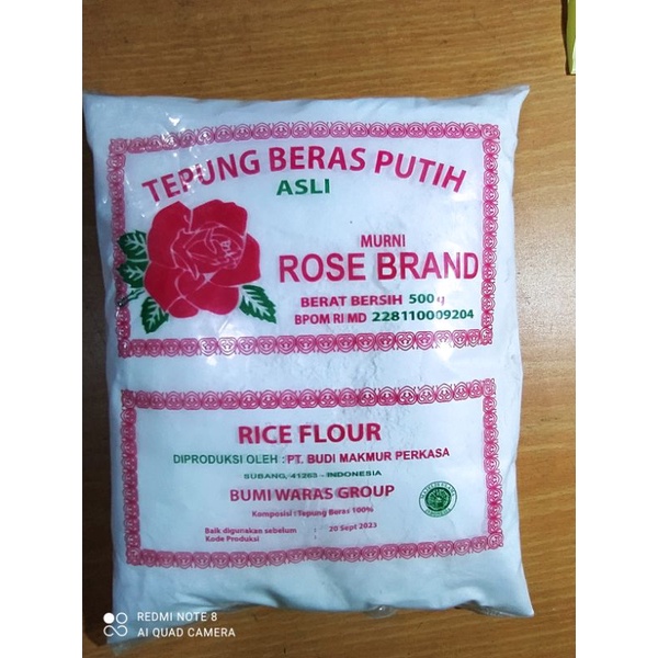 

1 bks tepung beras putih rose brand 500 gr