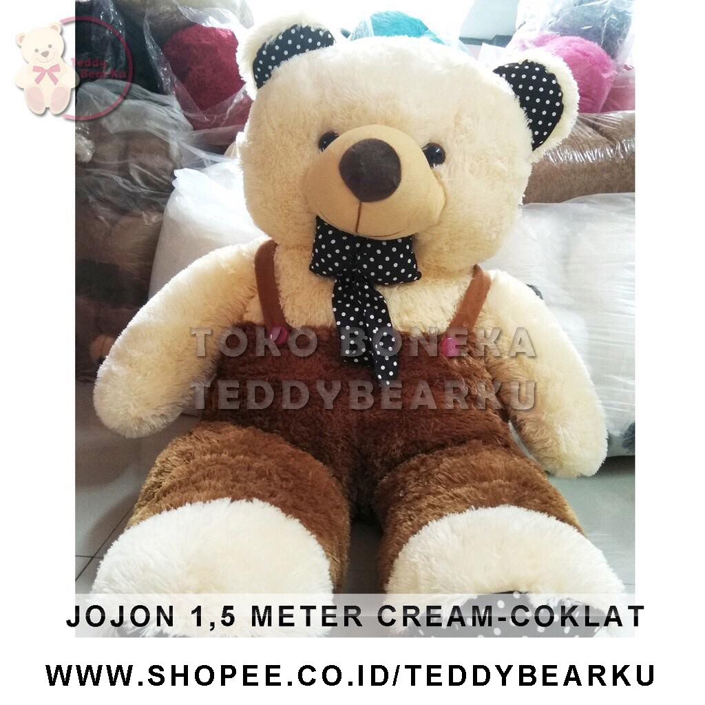 TEDDY BEAR SUPER JUMBO 1,5 METER POLKADOT JOJON LUCU SUPER LANGKA