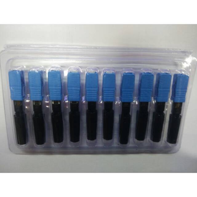 Fast Connector SC/UPC Fiberoptic / Konektor SC/UPC FTTH Singlemode BIRU model BUAYA isi 10pcs