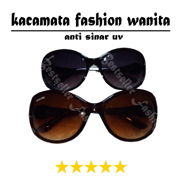 Kacamata Fashion Wanita Anti UV Hitam Kacamata Hitam Sunglasses Wanita Fashion Korea Kekinian