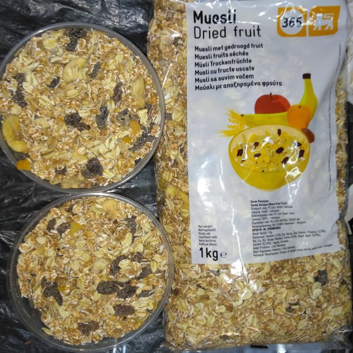 

muesli dried fruit 365 -1kg. GRAB/GOJEK