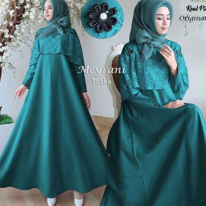BAJU GAMIS MUSLIM MEYRANI TOSKA / GAMIS PESTA KONDANGAN MUSLIM MEWAH