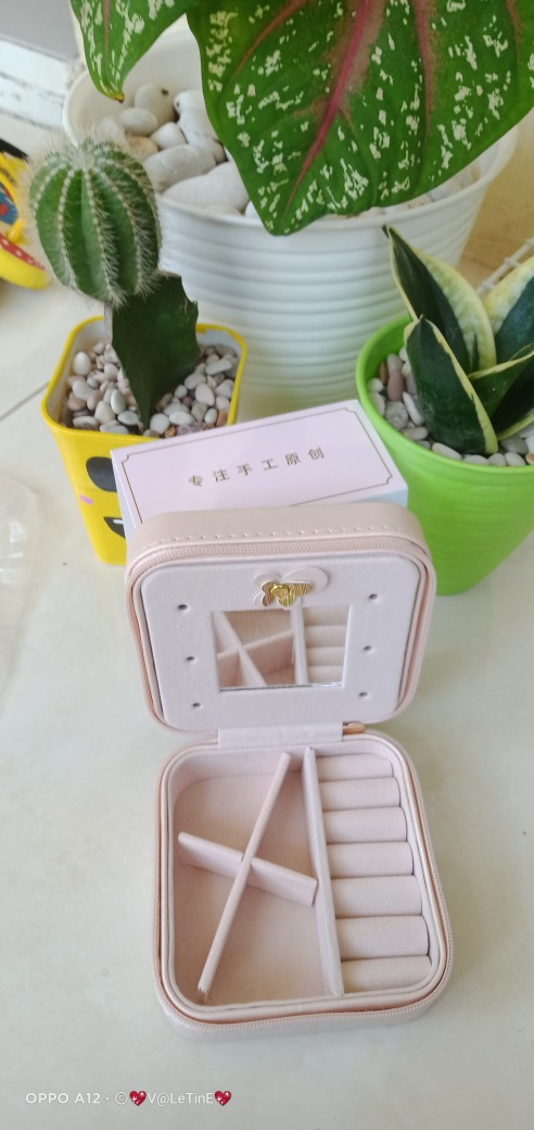 Casegrace Kotak Perhiasan Perjalanan Pu Kotak Perhiasan Kulit Organizer Kotak Perhiasan Perjalanan Kecil Cincin Perhiasan Kalung Kasus Dengan Cermin