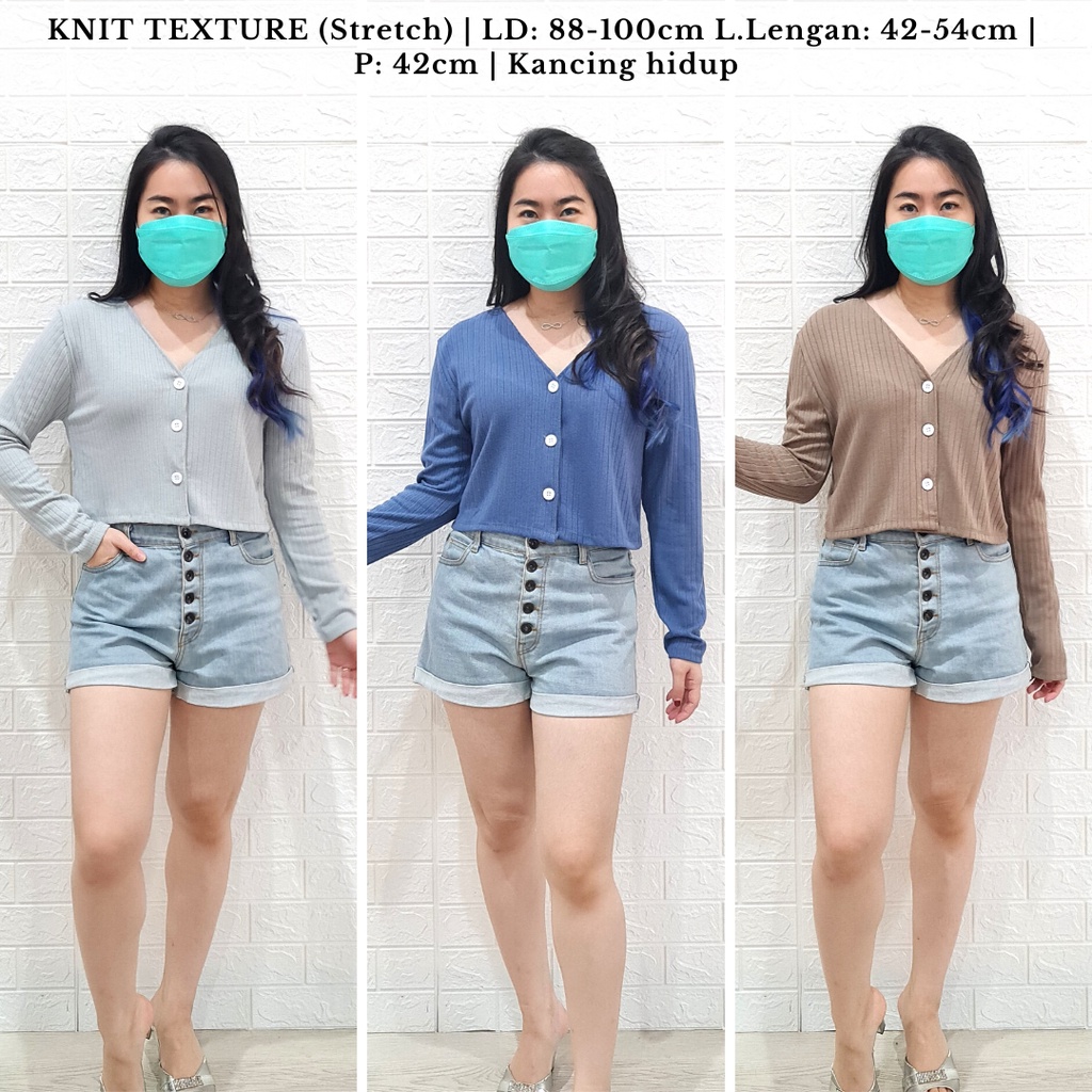 4245 louisiana button knit crop cardigan