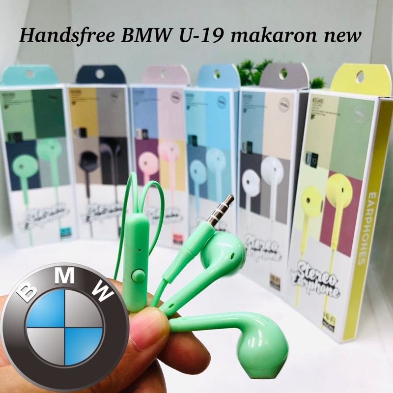 PROMO HANDSFREE U19 MAKARON PACKING KOTAK CHROOM PANJANG PREMIUM STYLE