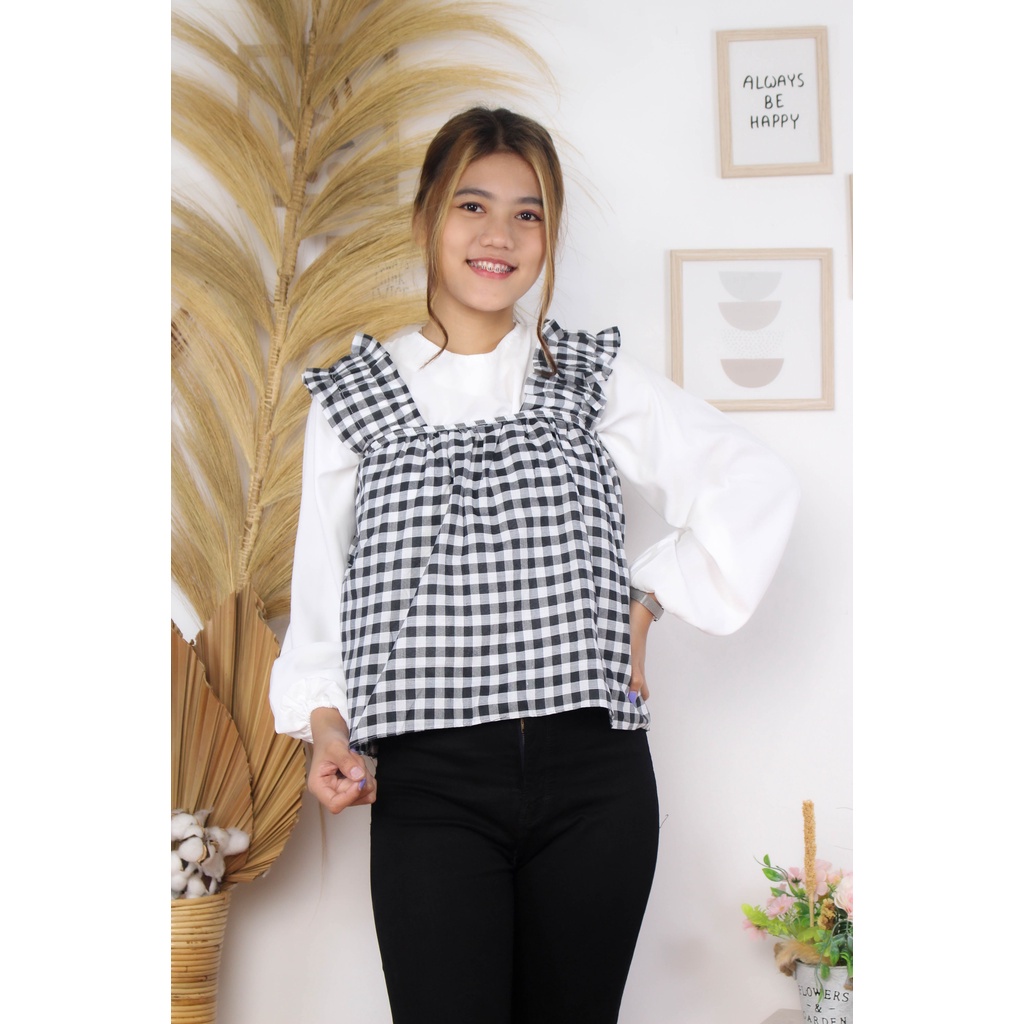 RX Fashion - Tanktop Layer / Tanktop Sesil Gingham // Tanktop Wanita -BN