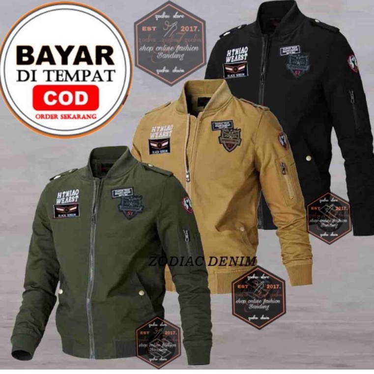 Jaket Pria-Bomber Pria-Jaket Bomber Canvas-Bomber best seller distro