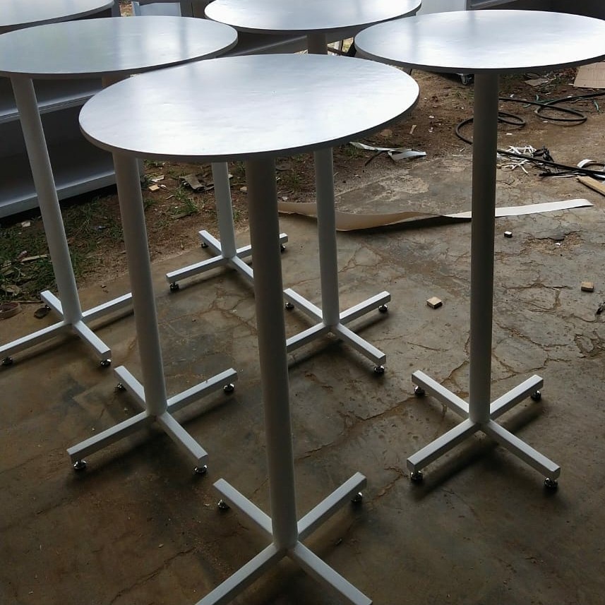 Jual Meja Cafe Resto Bulat Diameter 60cm Tinggi 110cm Meja Bar