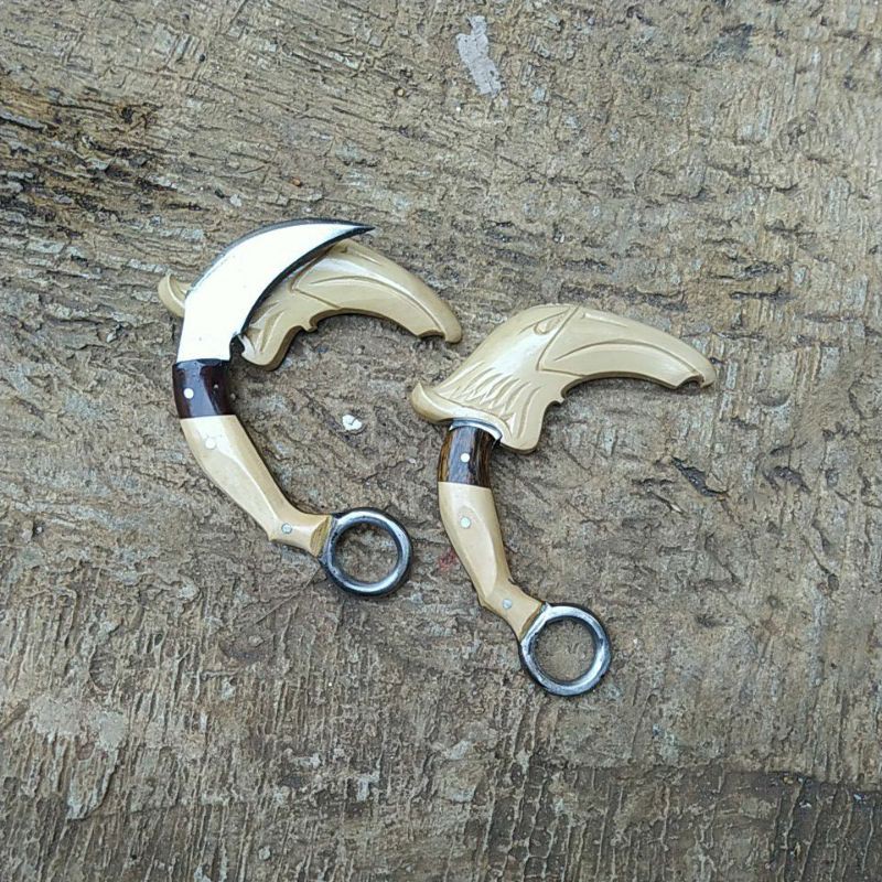 Pisau Survival Baja Kayu Loka Ukir