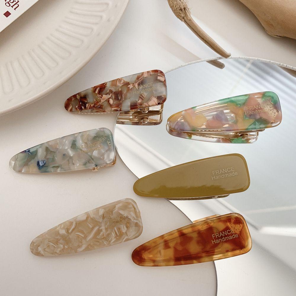 AUGUSTINA Women Barrettes Ins Elegan Untuk Gadis Klip Duckbill Temperamen Asetat