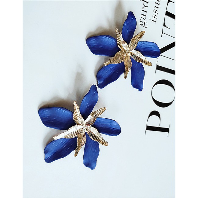 LRC Anting Tusuk Fashion Alloy Large Flower Earrings F6716X