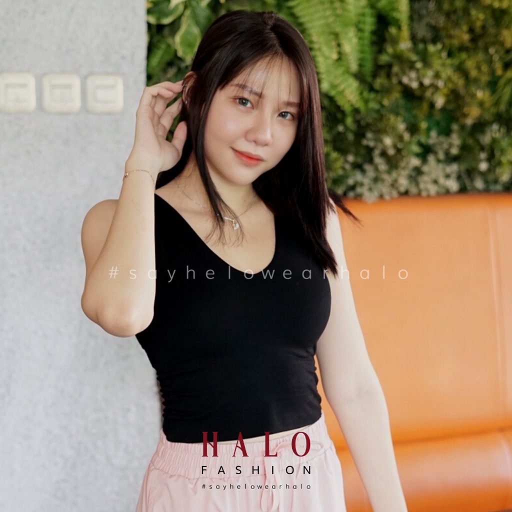 [HaloFashion] Sheva Sexy Tanktop Crop Top Basic Top Korean Fashion