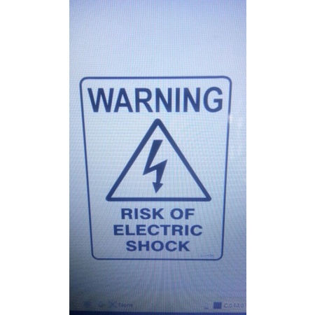 stiker water slide decal untuk custom joran logo warning petir