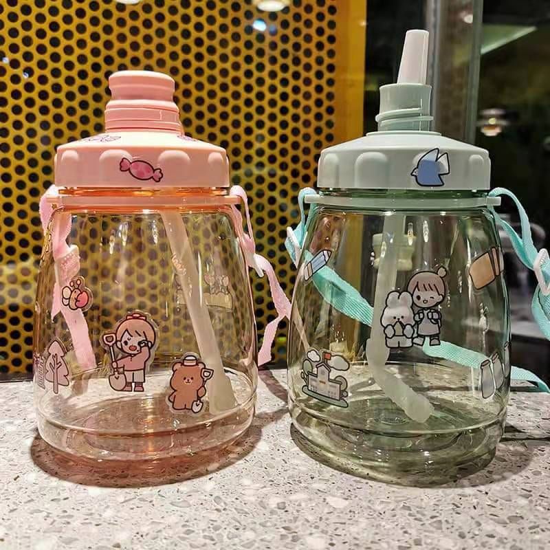 Botol Minum Anak Viral + Tali + Stiker, Botol Minum Anak Unik pekanbaru-2