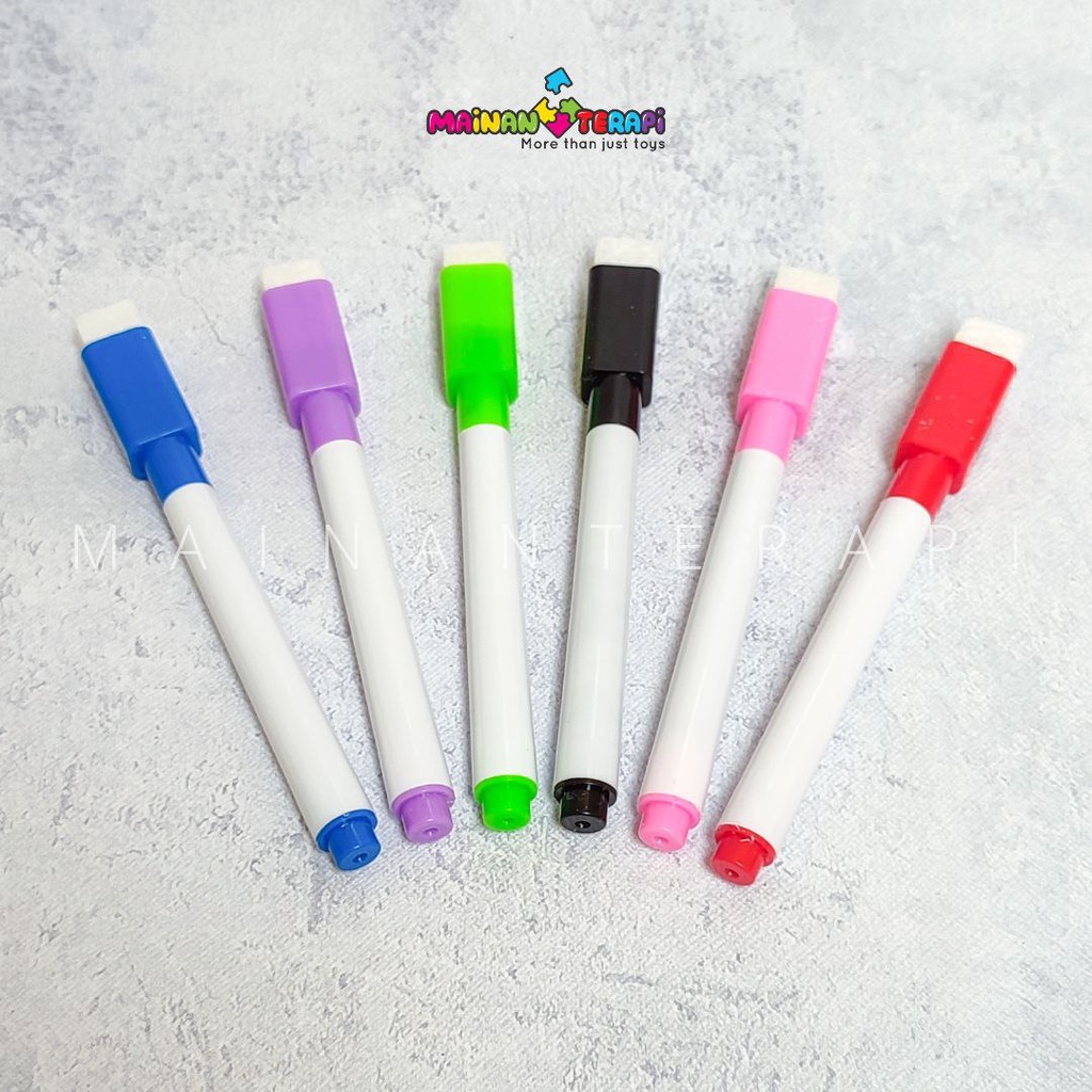 

Mainan Terapi Spidol Wipe Clean Whiteboard Alat Tulis Motorik Halus