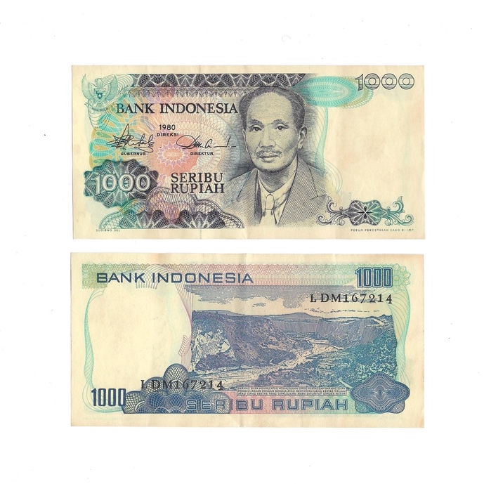 Uang kuno Indonesia 1000 Rupiah Emisi 1980