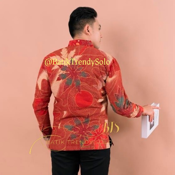 Hem  Kemeja Baju Batik Pria Cowok Laki Laki Slimfit Full Lapis Furing Lengan Panjang Lengan Pendek Original Asli Batik Jumanta Solo Laweyan Size S M L Xl XXL Bahan Katun Premium  165