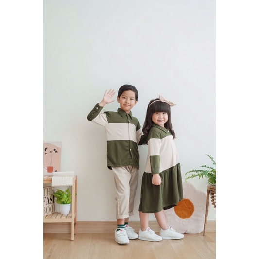 RACHIDKIDS / SERAGAM KELUARGA / CASUAL FAMILY SET / ADRIES FAMILY SET ARMY