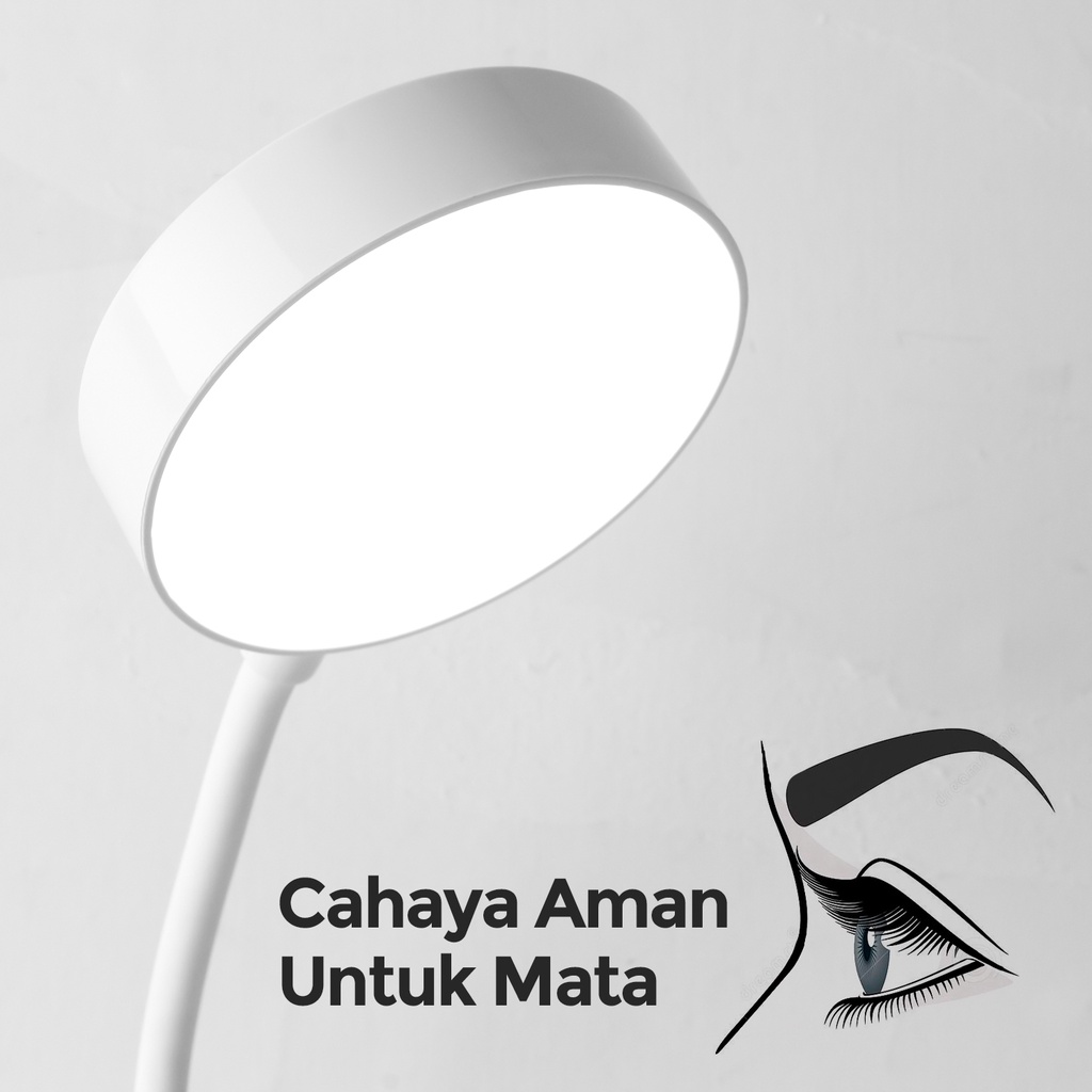 Lampu Belajar Lampu meja Lampu LED Lampu Kantor Lampu Sensor High Quality LED Desk Light LED Deskh Lamp Charge 3 Cahaya  Melindungi Mata Menggunakan Touch Button,Bisa Dilipat,Menggunakan 3 Macam Variasi Warna Lampu,Hemat Energi,Terang