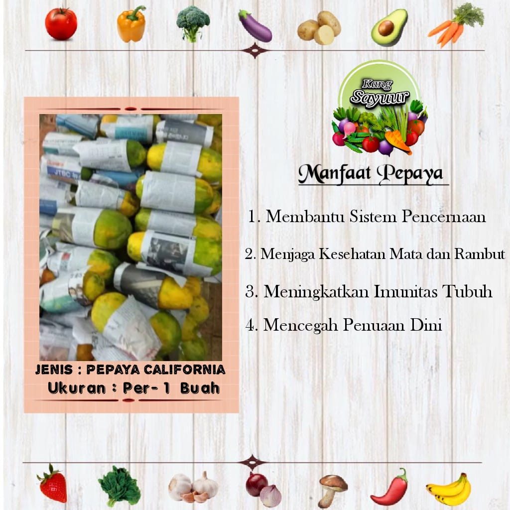 

PEPAYA CALIFORNIA - (Per - 1 Buah)