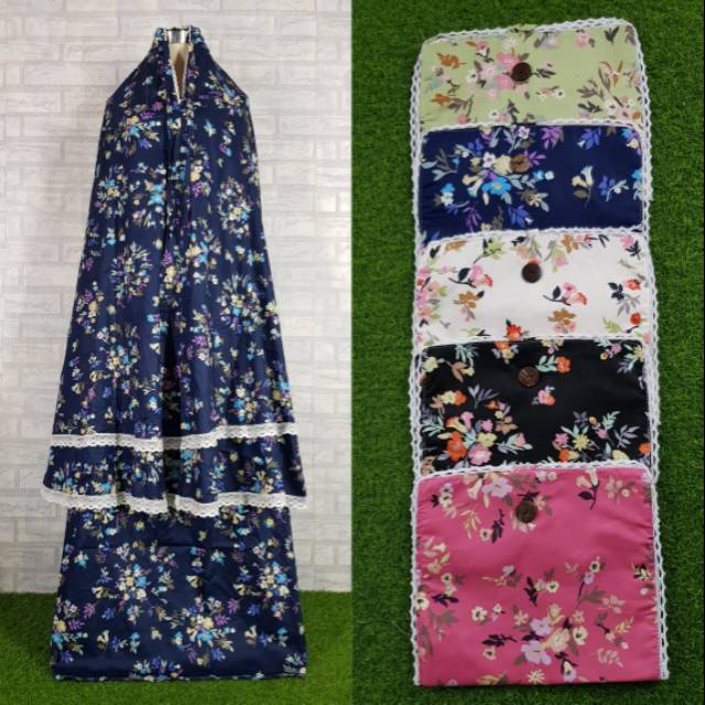 MUKENA KATUN JEPANG ORI RENDA SUSUN BAHAN IMPORT