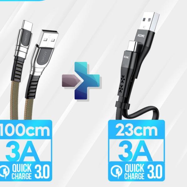 ACOME Kabel Data Type-C Fast Charging 3A AKC Free Kabel Data ADC